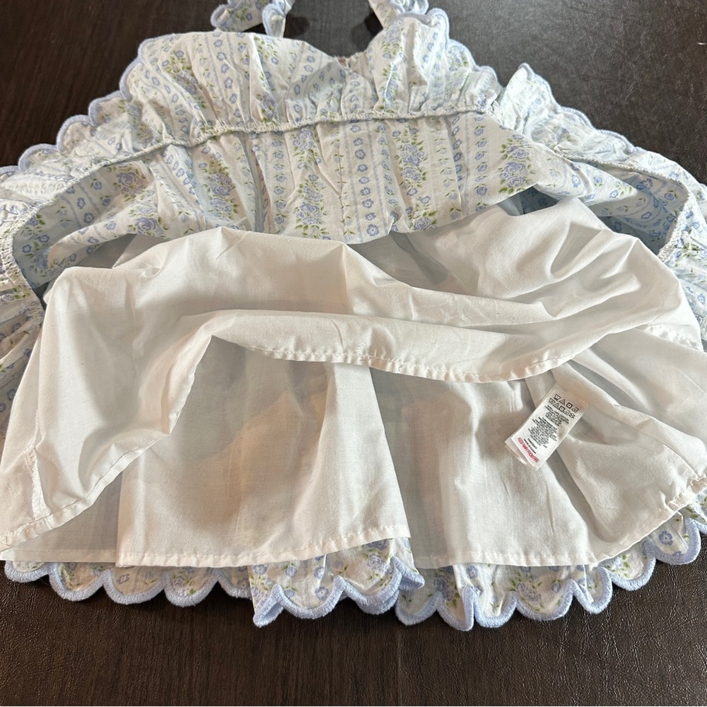 Sincerely Jules Girl Floral White and Blue Kids Dress Sz 5T - Picture 8 of 8